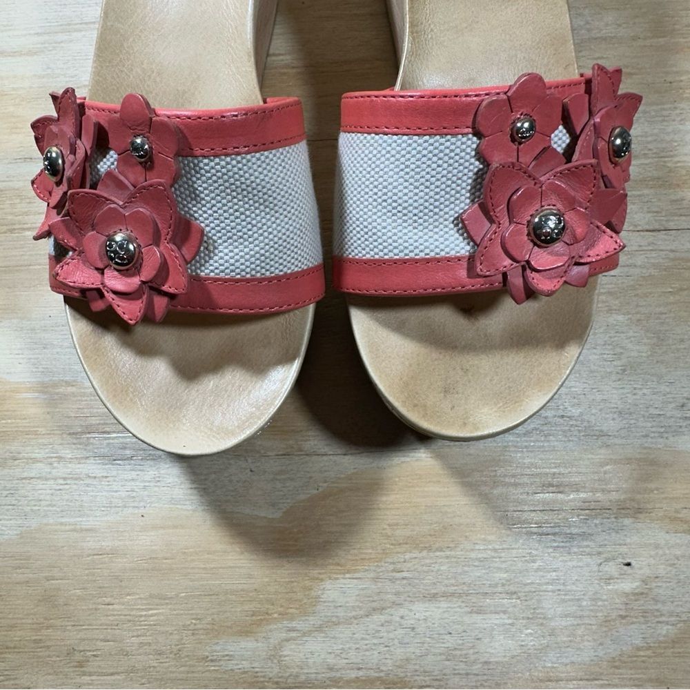 Coach Jesaca Pink Flower Sandals Women’s Size 6 - Picture 4 of 7